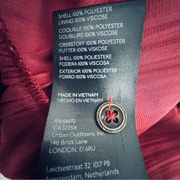 Anthropologie Satin Tiered Button Front Adjustable Maxi Dress Size Small - Picture 7 of 9